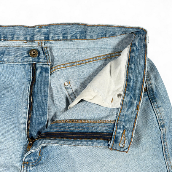 Vintage Ralph Lauren Polo Jean Shorts Mens 33 Blue Denim Baggy Carpenter Y2K - Picture 3 of 10